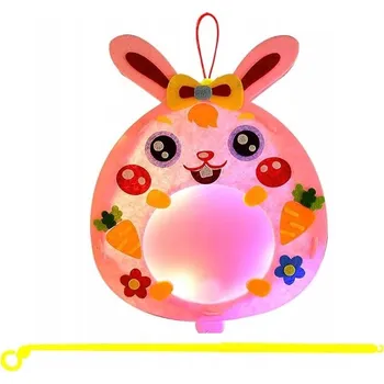 kreativní sada Kreativní umělecká sada pro tvoření - Lampion Králík Králíček plst LED