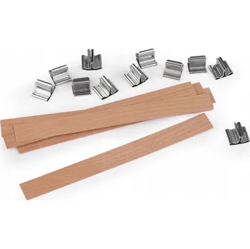 Svíčka Dřevěný knot do svíček 1,5x15 cm 10 ks