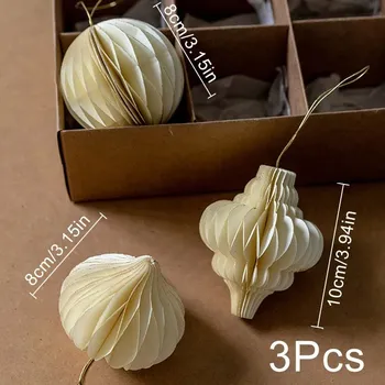 Vánoční ozdoba vánoční papírové ozdoby stromek vločky koule | vánoční dekorace, závěsné ozdoby - E