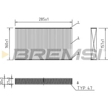 Kabinový filtr Filtr vzduchu v interiéru BREMSI FC0488