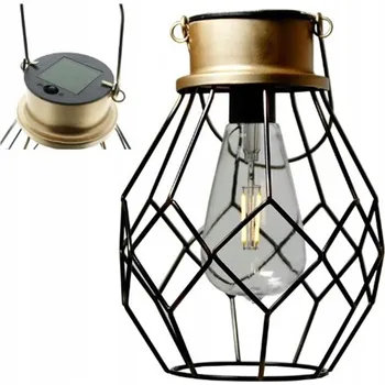 Venkovní osvětlení SOLÁRNÍ lampión LOFT k ZAVĚŠENÍ na balkon ZAHRADU