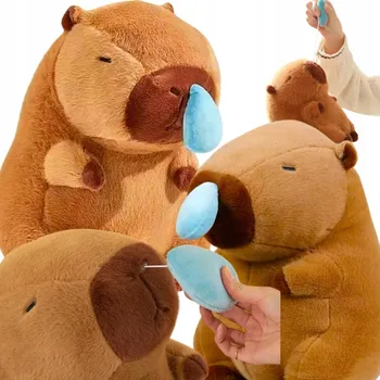 plyšák KAPYBARA SPÍCÍ PLYŠÁK HRAČKA PLYŠOVÁ HRAČKA PLYŠOVÝ MAZLÍČEK PŘÍTULNÍČEK MĚKKÁ 30 CM