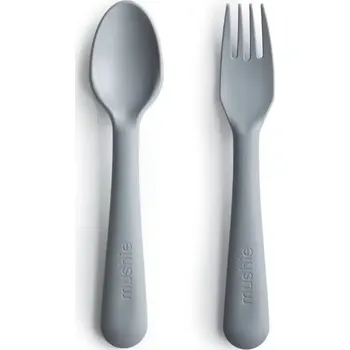dětská jídelní sada MUSHIE vidlička a lžička Cloud