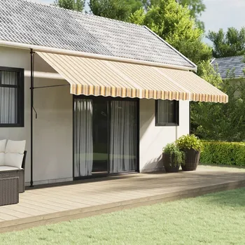 Markýza vidaXL Náhradní plachta na markýzu 5 x 3 m [143707] Barva: oranžová a černá