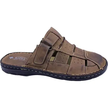 Pánské pantofle Hilby 040 hnědé Velikost: 44 (EU)