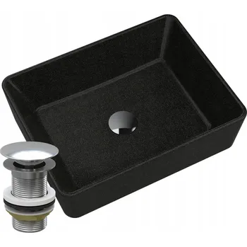 Umyvadlo Umyvadlo na desku čtvercové Granitan MERANO šedé