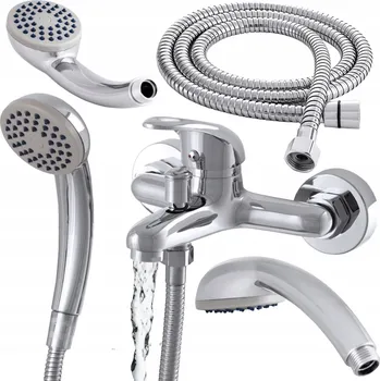 Vodovodní baterie Nástěnná vanová a sprchová baterie s jednou pákou Granitan ALFA stříbrná