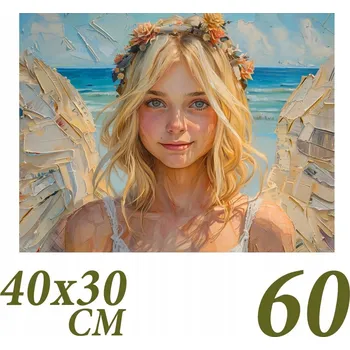 Obraz Puzzle Andělé č. 4 60 dílků 29,7x42 cm Svaté Přijímání, Anděl strážný, Náboženský