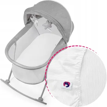 Prostěradlo Prostěradlo do KINDERKRAFT LOVI mušelínové s gumou OVÁLNÉ - VZORY