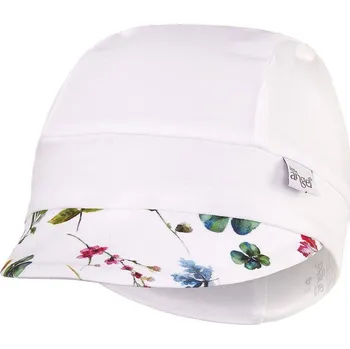 Čepice LITTLE ANGEL kšiltovka tenká vzor Outlast® bílá/bílá louka vel. 5 | 49-53 cm