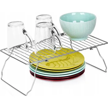 Knihovna KUCHYŇSKÁ polička kovová na desku, regál do skříňky, skládací stojan, organizér