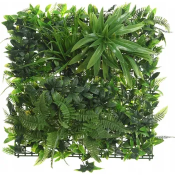 umělá květina Zelená květinová dekorace STĚNA z umělých rostlin 30x100x100 cm