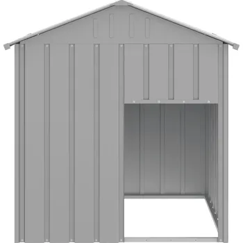 Bouda pro psa Bouda pro psa se střechou, světle šedá, 117x103x123 cm, ocel