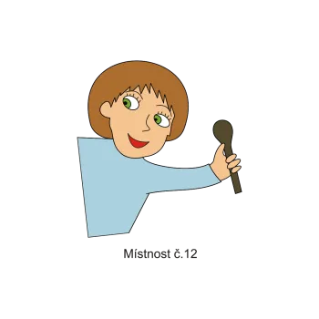 Informační tabulka Samolepky OZNAČENÍ TŘÍD - Místnost č.12 8503-97