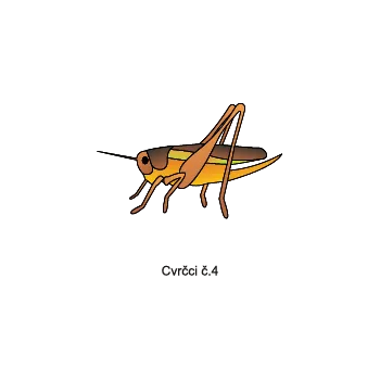 Informační tabulka Samolepky OZNAČENÍ TŘÍD - Cvrčci č.4 8503-54