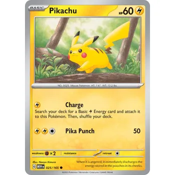 Sběratelská karetní hra Pikachu MEW 025/165 - reverse holo