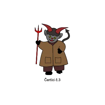 Informační tabulka Samolepky OZNAČENÍ TŘÍD - Čertíci č.3 8503-04