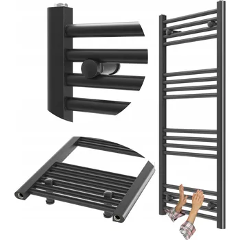 Radiátor Koupelnový radiátor vodní Granitan 434 W 500 x 1100 mm černý