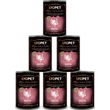 Krmivo pro psa LYOPET Wet Food Turkey Puppy 5+1 zdarma