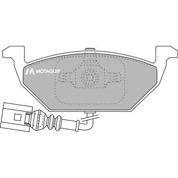 Brzdová destička Sada brzdových destiček, vždy 4 kusy v sadě MOTAQUIP LVXL1015