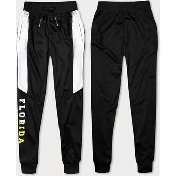 Černé pánské teplákové kalhoty (8K199) odstíny černé M