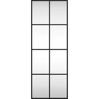 Zrcadlo Zrcadlo nástěnné, černé, 30x80 cm, obdélníkové, železo