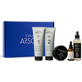 Kosmetická sada Tomas Arsov Dárkové balení Komplexní péče - Mastná pokožka hlavy & suché konečky