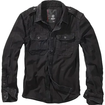 Pánská košile BRANDIT Pánská košile - Vintage - Černá Velikost: 7XL