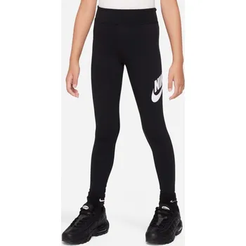 Nike Sportswear Essential Big Kids' (Girls') Mid-Rise Leggings Black/White 9-10 let
