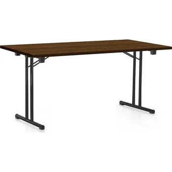 Psací stůl Skládací stůl 160 x 80 cm, černá podnož, ořech