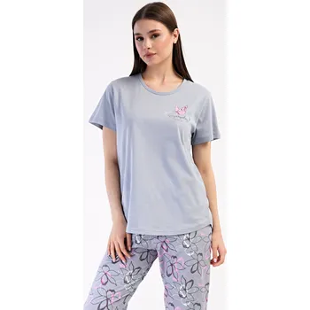 Dámské pyžamo Vienetta Dámské pyžamo kapri Miana: šedá 3XL