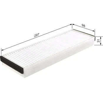 Kabinový filtr Filtr vzduchu v interiéru BOSCH 1 987 432 122