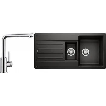 Granitový dřez Set RS Blanco Legra 6 S + Blanco Mila (bílá soft + chrom)