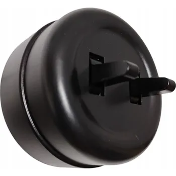 vypínač Vypínač nástěnný dvojitý černý plast LOFTICA ART