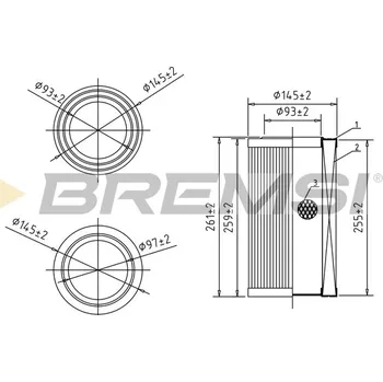 Vzduchový filtr Vzduchový filtr BREMSI FA0584