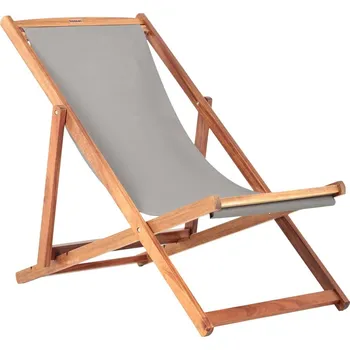 Zahradní lehátko Šedé/v přírodní barvě dřevěné zahradní lehátko Dionysus – Bonami Essentials ID_1762850