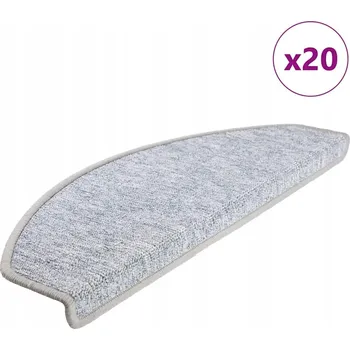 Nášlap na schod Podložky na schody 20 ks Světle šedé 65x24x4 cm