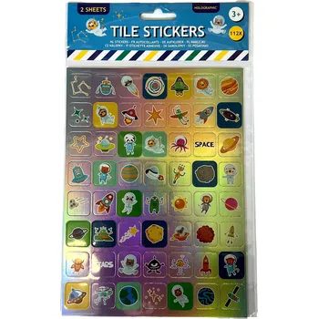 samolepka SAMOLEPKY HOLOGRAFICZNE ZESTAW KOLOROWYCH SAMOLEPEK PRO DĚTI 112 ks