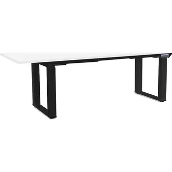 Psací stůl Výškově nastavitelný stůl OfficeTech Strong 240 x 80 cm, černá podnož, bílá