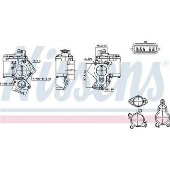 Ventil palivového systému AGR-Ventil NISSENS 98463