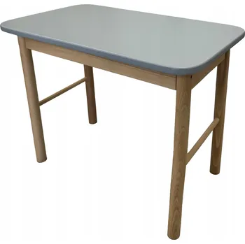 Konferenční stolek DĚTSKÝ DŘEVĚNÝ STOLEK ŠEDÝ - STŮL NA HRANÍ A UČENÍ