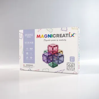 ostatní stavebnice Stavebnice STARTOVACÍ SADA ČTVERCE PASTEL 68 dílů MAGNICREATIX