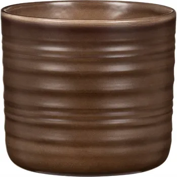 Obal na květináč Hnědý keramický obal na květináč Scheurich 20 cm