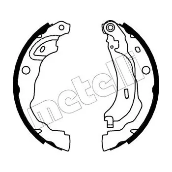 Brzdový systém Sada brzdových čelistí METELLI 53-0753