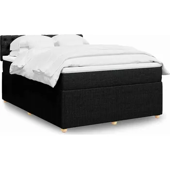 Postel vidaXL Box spring postel s matrací 140x190 cm textil [3289758] Barva: Černá