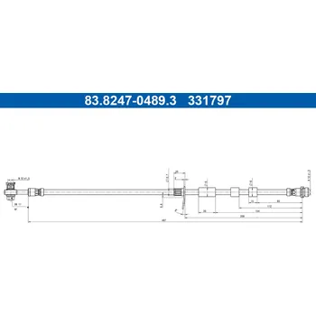 Brzdová hadice Brzdová hadice ATE 83.8247-0489.3