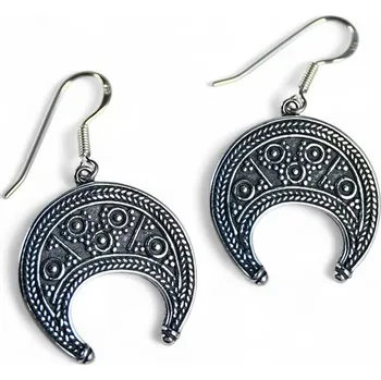 Náušnice Drakkaria LUNULA, velkomoravské stříbrné náušnice, Ag 925