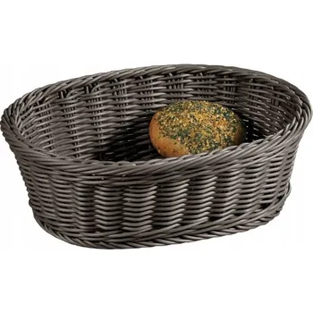 chlebník Koš na ovoce a pečivo, oválný, šedý