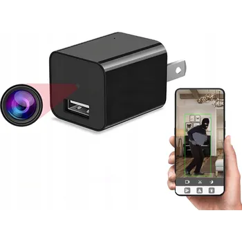 KAMERA SKRYTÁ V USB NABÍJEČCE WiFi NAPÁJENÍ ŽIVĚ
