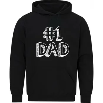 Pánská mikina Pánská mikina Jedinečný Táta Dad number one (Velikost: 5XL, Barva: Černá)